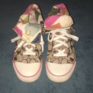 Tan "c" Coach Sneakers